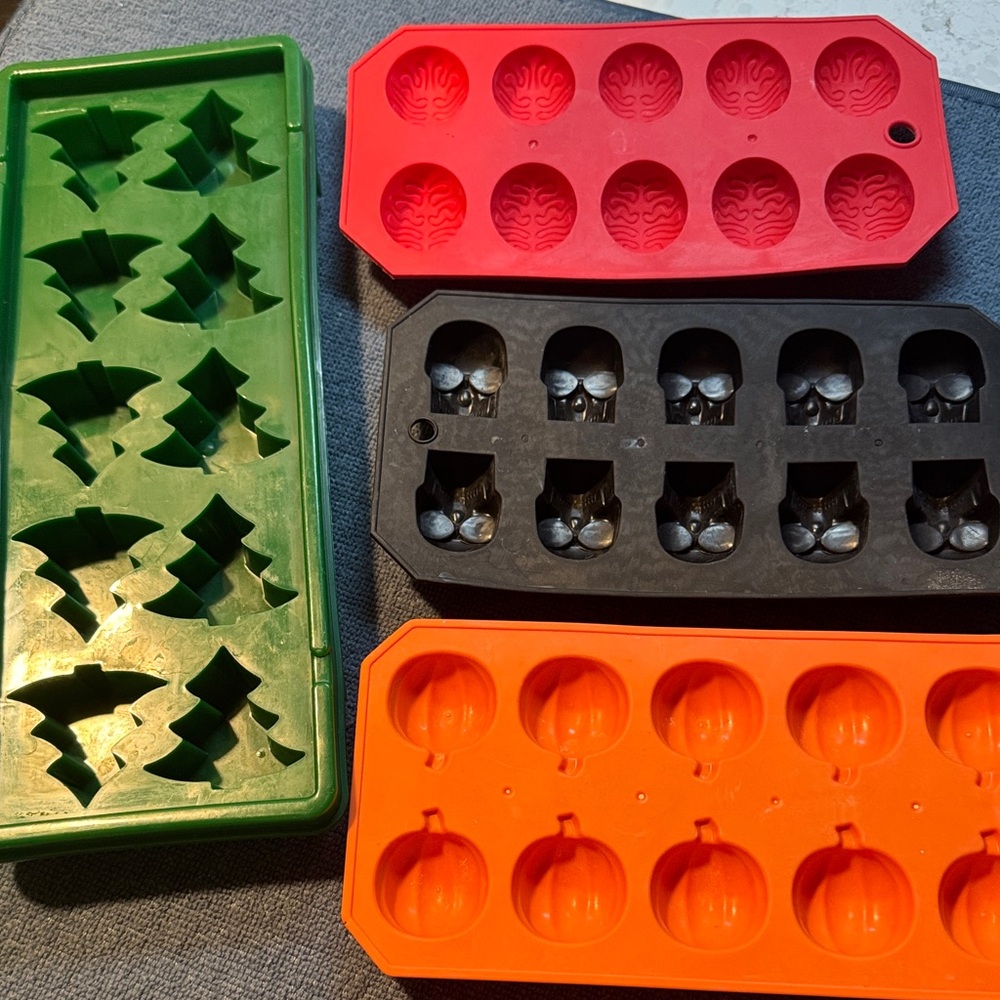 Halloween and Christmas Silicone Ice Molds